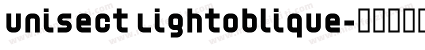 Unisect LightOblique字体转换